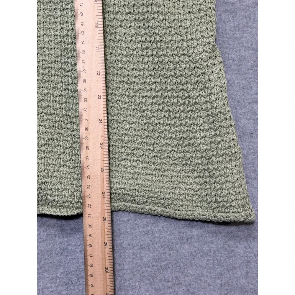 Banana Republic Mens XL Sage Green Resort Crouhet Knit Short Sleeve Button Shirt